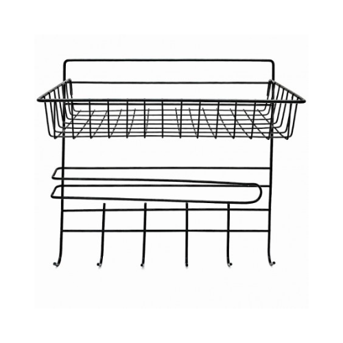 Organizador/Porta Rollo Acero 30x14x29cm Negro