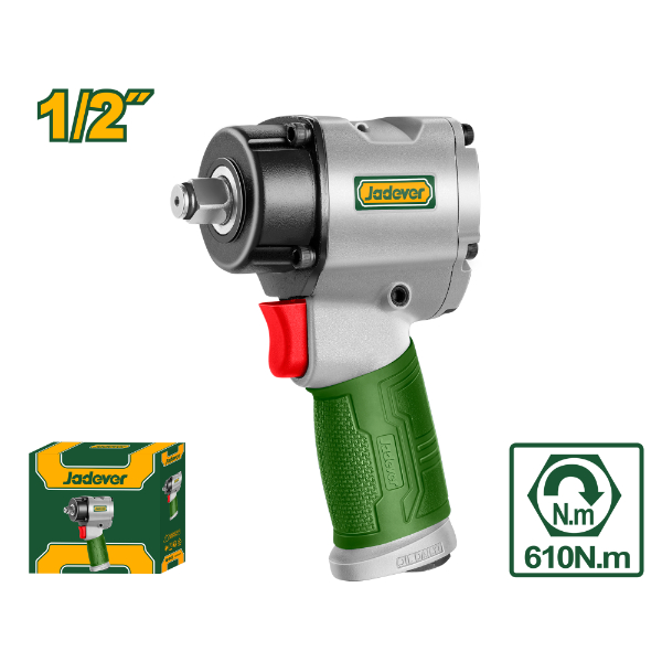 Llave de Impacto Neumatica Compacta 1/2" 610Nm. Jadever Caja JDAT1514