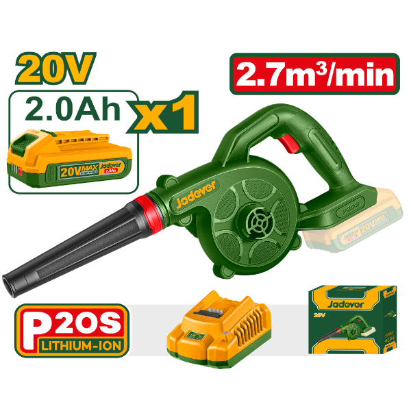 Mini Soplador 1x Bat 20V 2Ah. Jadever Caja JDBLP5521