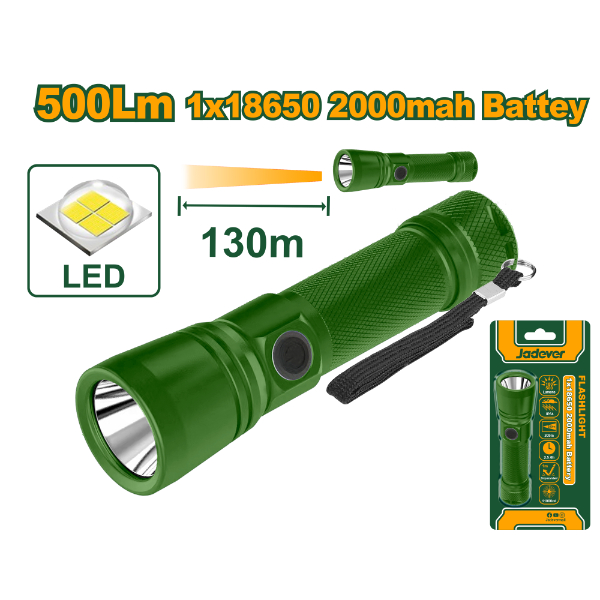 Linterna Led 500Lm Verde Jadever x Un JDFL5408