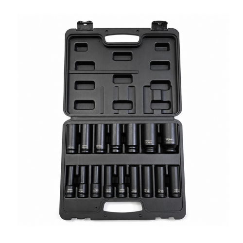 Juego de llaves de impacto largas de 1/2" (10-32 mm), 16 piezas