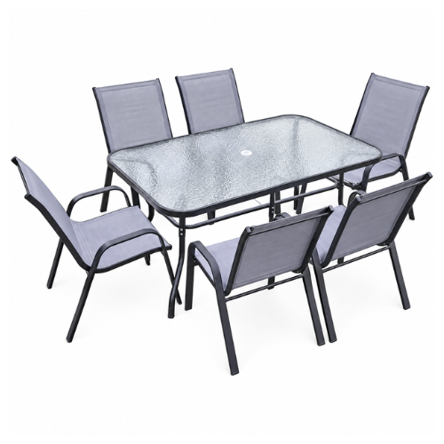 Set de Mesa para Jardín + 6 Sillones