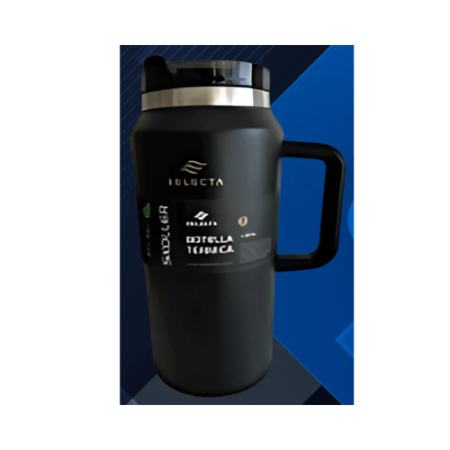 Botella Termica 1.9l Acero Tapa Plastico Negro