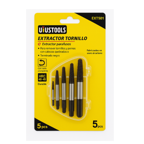 Extractor de Tornillos y Pernos 5 Piezas Uyustools EXT501
