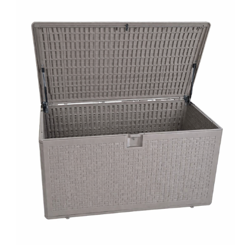 Baúl de Almacenamiento Exterior 454L Resistente Impermeable con Tapa – Estilo Rattan
