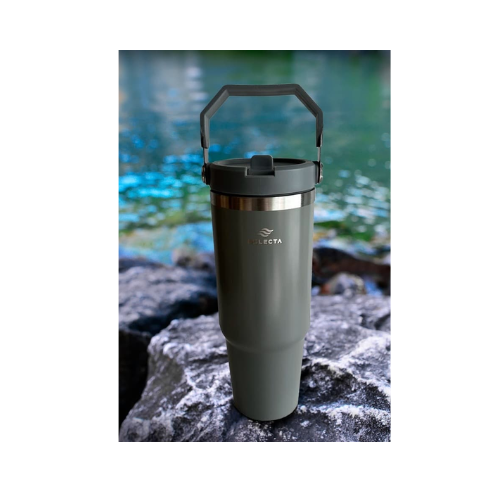 Mug Travel Termico 900ml C/Asa Acero Inox Gris