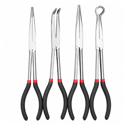 Kit de Pinzas para Mecánica de Precisión – 4 Piezas