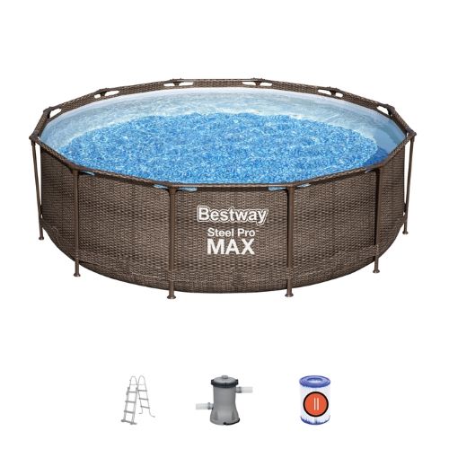 Piscina redonda con est. met. 9.150Lt. Diseño Ratan