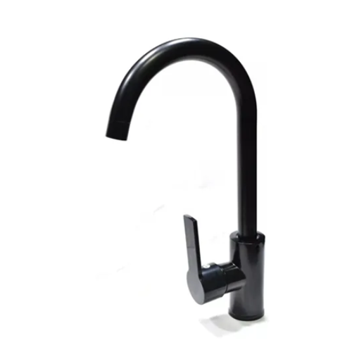 Canilla Cocina Monocomando Cisne Frio/Caliente Negro Mate