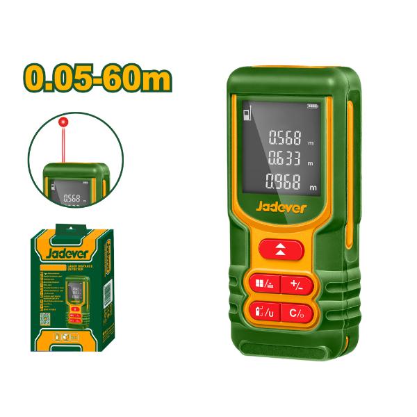 Medidor de distancia laser (0.05 - 60m) Jadever Caja JDDL1516