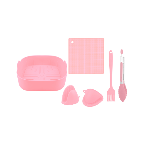 Set de Utensilios 6 Pcs Molde Silicona Cuadrado Croix Rosa