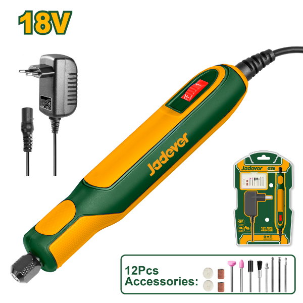 Mini torno 18v + Acc (12). Jadever Blister JDRY16180