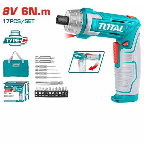 Atornillador 8v Iones de Litio Total Tsdli0802