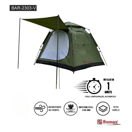 Carpa Para Camping Para 6 Personas SUMAX