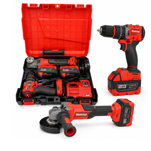 Set Taladro Atornillador + Amoladora 18V Maktop