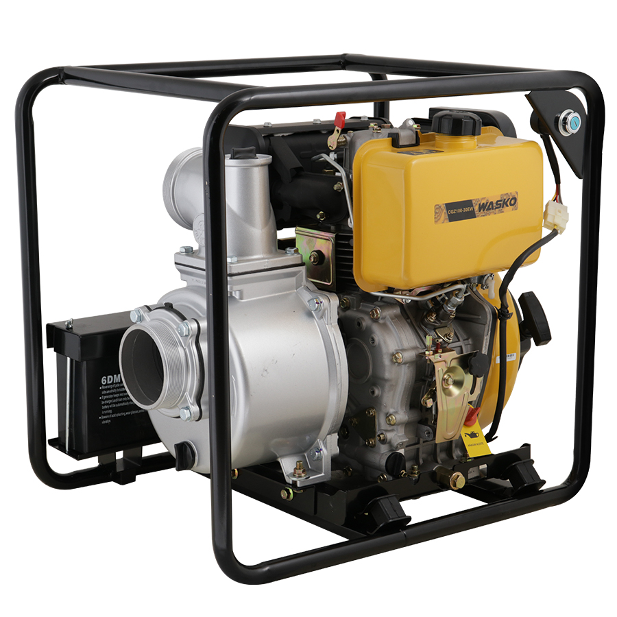 Motobomba Diesel Wasko 4" 9hp con Arranque Electrico