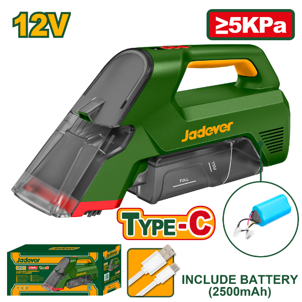 Limpia Tapizados Portatil 12V 2500mAh USB Jadever JDVR7551