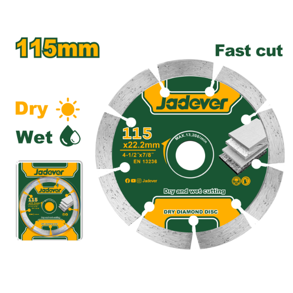 Disco Diamantado Corte Rapido (115x22.2mm) Jadever Blister JDDC1K02