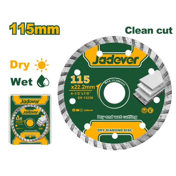 Disco Diamantado Turbo (115x22.2mm) Jadever Blister JDDC3K02