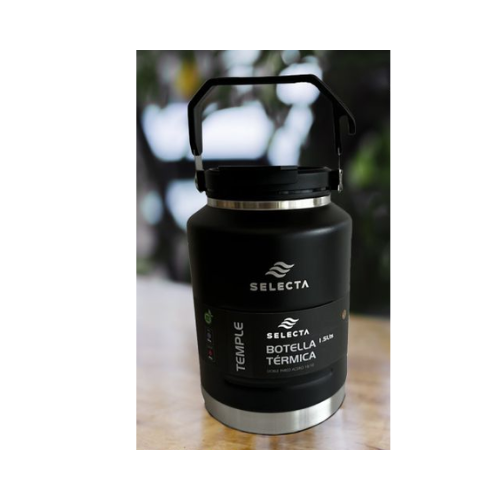 Botella Termica 1.5l Acero con pico Negro
