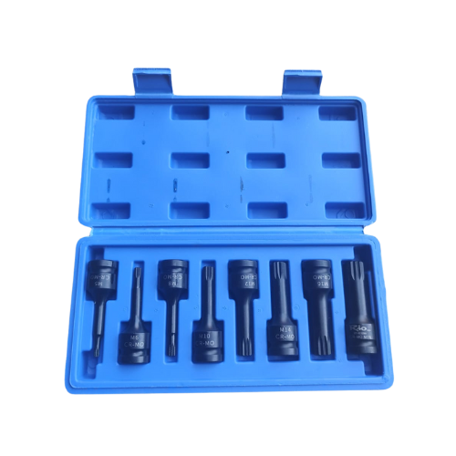 Set Llave Tubo Torx Macho 1/2" Alto Impacto 8Pz RT-02329A