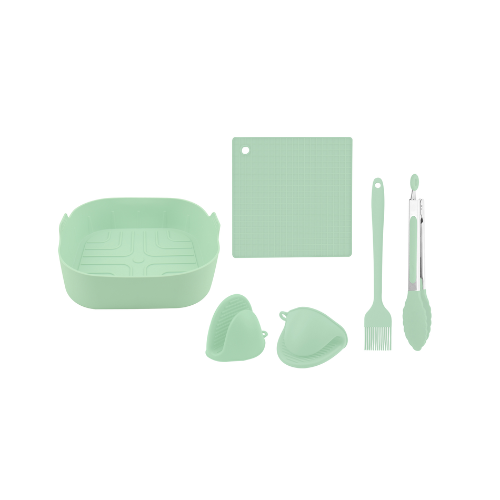 Set de Utensilios 6 Pcs Molde Silicona Cuadrado Croix Verde