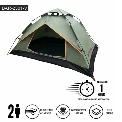 Carpa Para Camping Para 2 Personas Sumax BAR-2301