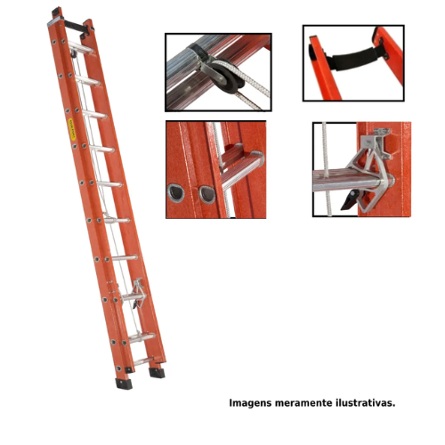 Escalera Extensible Fibra de Vidrio 20x35 Santa Catarina