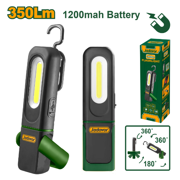 Linterna Led Colgante 350Lm bat 1200mAh Jadever Caja JDFL7508