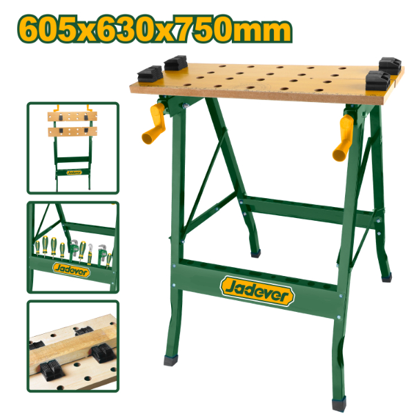 Mesada de trabajo plegable (60x63x75cm) Jadever Caja JDWE1525
