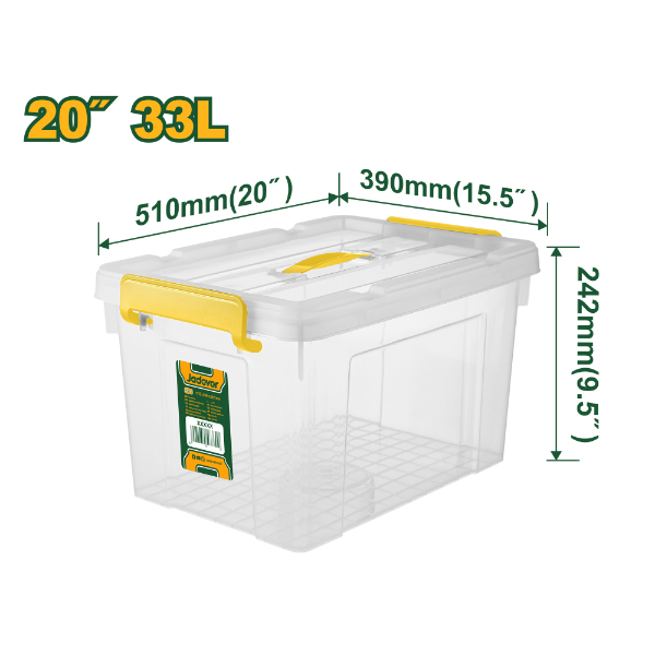 Caja Organizadora Transp. 33Lt (51x39x24cm) Jadever Caja JDTB2335