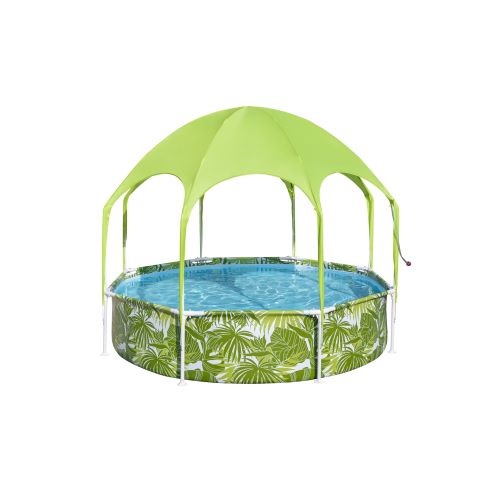 Piscina redonda con est. met. y parasol 1.688Lt. Steel Pro