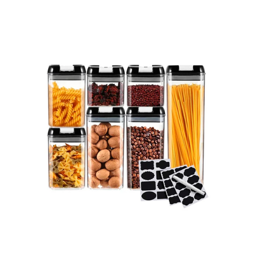 Set de Recipientes 7 Pcs Croix Negro