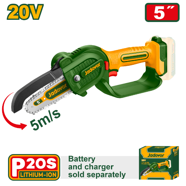 Mini motosierra 5" 20V. Sin Bat. Jadever Caja JDCLP550