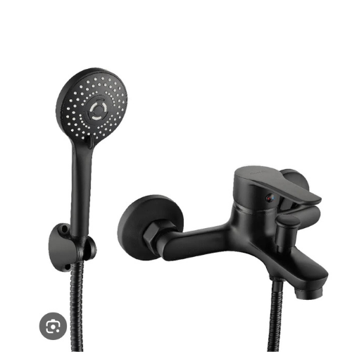 Grifería de Ducha Negra Mate con Ducha de Mano