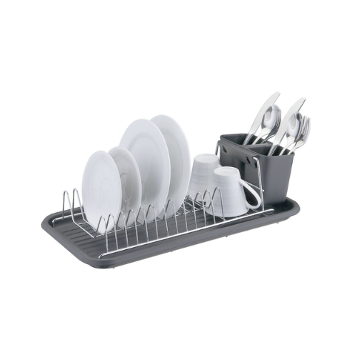 Escurridor A.Crom. con Bandeja y Cub. Gris. 44x24x12