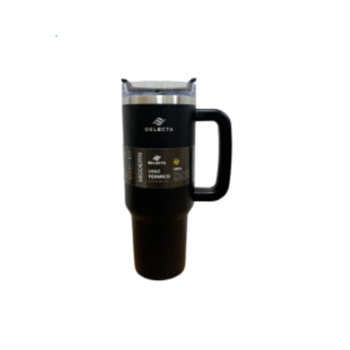 Mug Travel Termico 1.2l Acero Inox Negro Selecta